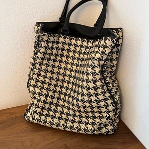 Bottega Veneta houndstooth Intrecciatoiato tote